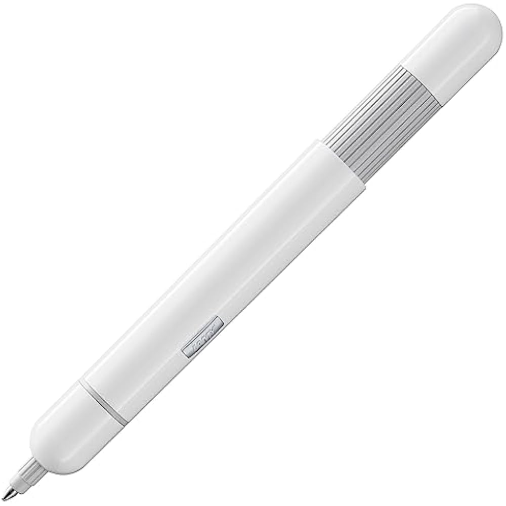 LAMY (Lamy) Pico White Ballpoint Pen - Innovative Pocket Ballpoint Pen - One Push to Full Size Pe...