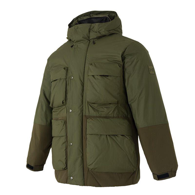 

Under Armour Outdoor Sports Windproof Warm Zipper Color Block Down Jacket Men jackets 6000986-308 2XL