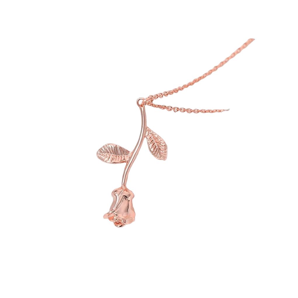 Necklace Flower Attractive Charming Skin-Friendly Pendant Exquisitely Polished Clothing Accessories Delicate Fashion