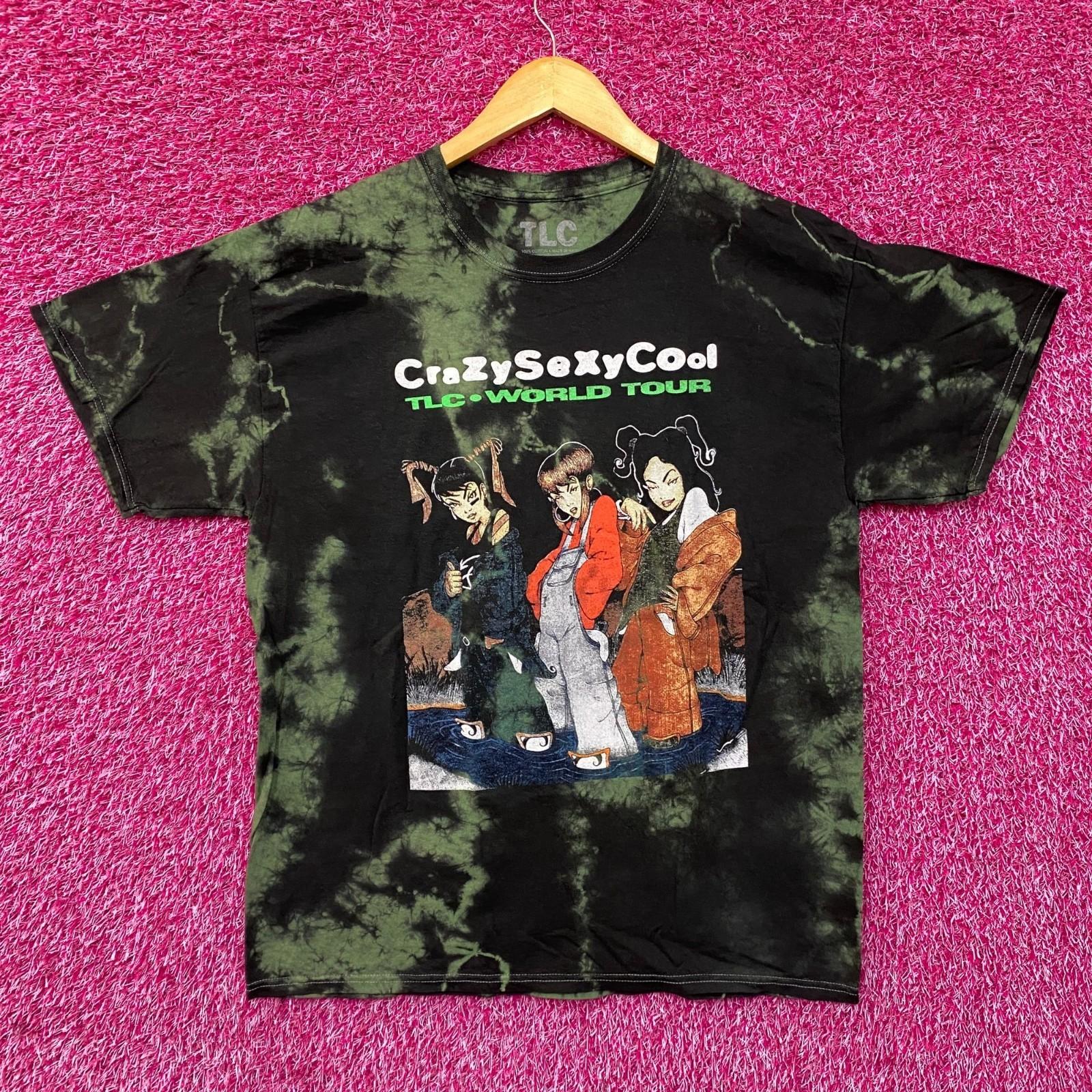 Absolute Cult TLC Crazy Sexy Cool World Tour Green Tie Dye T-Shirt M