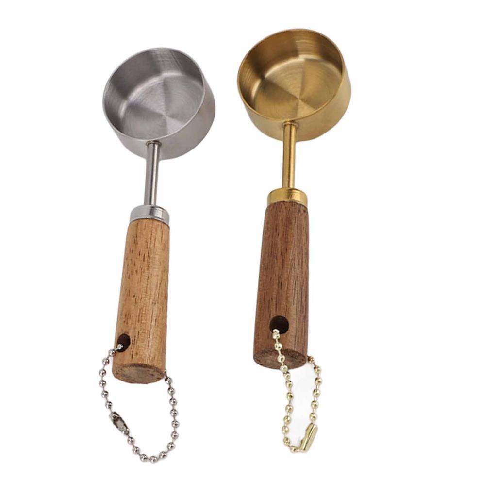 14 ML Messlöffel mit Massivholzgriff Genauigkeit Strukturierte Messbecher für flüssige trockene Zutaten