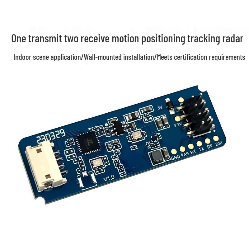 Hai Ling LD2450 24G Human Movement Tracking Radar Module - Wall-Mountable, One Transmitter, Two Receivers