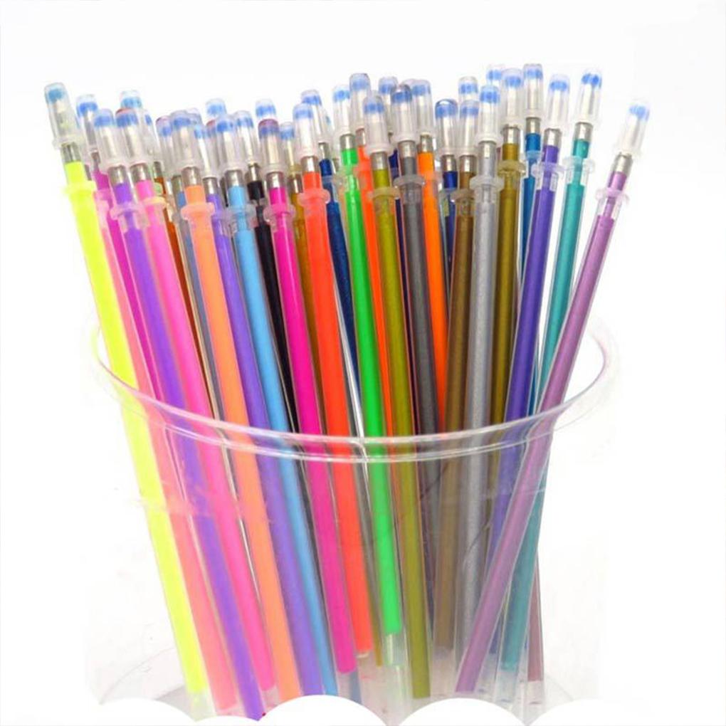 12 Pieces Gel Pen Refill Painting Drawing Stationery Replacement School Artist Office Marking Shinning Ink Ballpoint