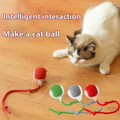 Intelligentes Katzenspielzeug, interaktiver Ball, elektrisches Haustierspielzeug für Katzen, automatischer rollender Ball, Kätzchenspielzeug, Haustier-Kätzchen-Teaser-Spielspielzeug