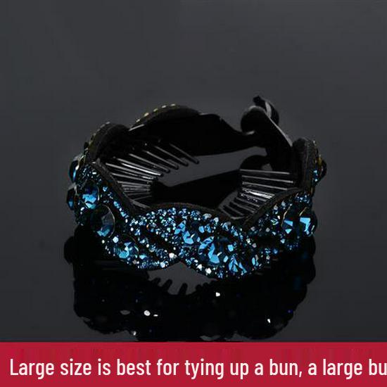 

Корейская плойка со стразами: Изысканная заколка-банан для хвостика в виде листа бриллиантовой ивы для женщин.