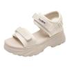 Sports Sandals Women's 2025 Summer New Muffin Thick Sole Heightening Small Velcro Casual Beach Roman Shoes