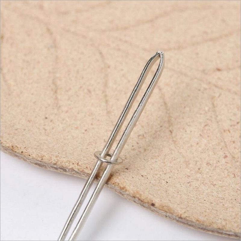 Metal Elastic Clip Waistband Needle Threader for Hand Sewing DIY