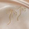 Vintage Metal Line Flower Stud Earrings For Women Girl Minimalist Gold Color Hollow Big Flower Personality Earrings Jewelry Gift