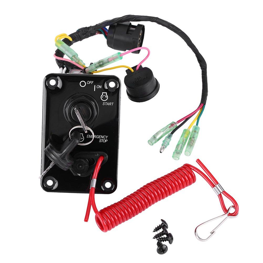 Key Switch Panel Switch Panel Yamaha Switch Panel Switch Panel OEM #704-82570-12-00 for Yamaha Vertical Control Yacht Black
