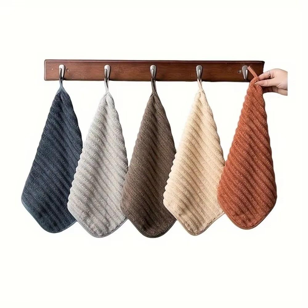 5PCS Soft Hand Towel Set Super Absorbent 11.8*11.8 inch Wiping Towel Washcloths Daily Necessities Quick Drying