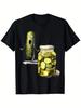 Geschnittene Gurken T-Shirt, Modisches Kurzarm Bequem Und Vielseitig S
