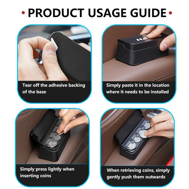 Car Coin Storage Change Box Creative Purse Euro Dispenser Holder For Haval Jolion H1 H2 H3 H4 H5 H6 H7 H8 H9 M6 F7x M4 F5 F7