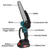 8Inch 88VF Brushless Electric Chain Saw Mini Chainsaw Rechargeable Wood Cutter Pruning Garden Power Tool For Battery