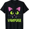 Vampire Cat Vampire Halloween Costume T-Shirt,Comfortable Pure Cotton