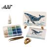 Set per Creare Decorazioni Costiere Fai da Te Mosaico Artistico con Vetro di Mare, Kit Creativo a Tema Animali Marini per Adulti Principianti, Pacchetto Materiali Fatti a Mano Casa Nautica