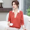 Winter Lapel Knit Sweater - 2024 Fashion for Middle-Aged & Elderly, Fleece-Lined for Autumn/Winter