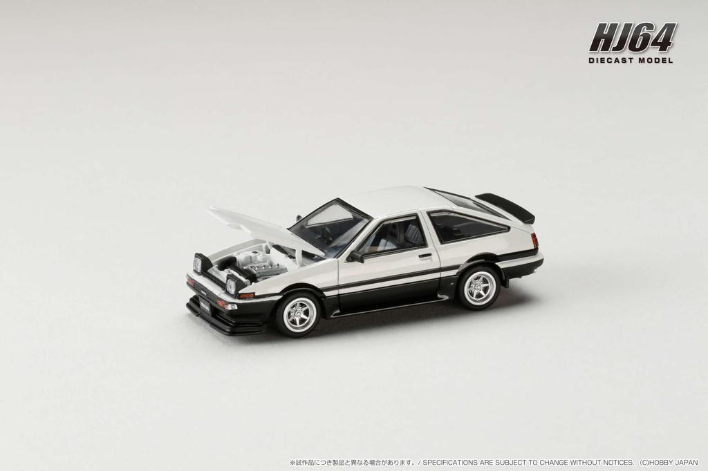 Toyota Sprinter Trueno Late Model JDM Style 1/64 White/Black