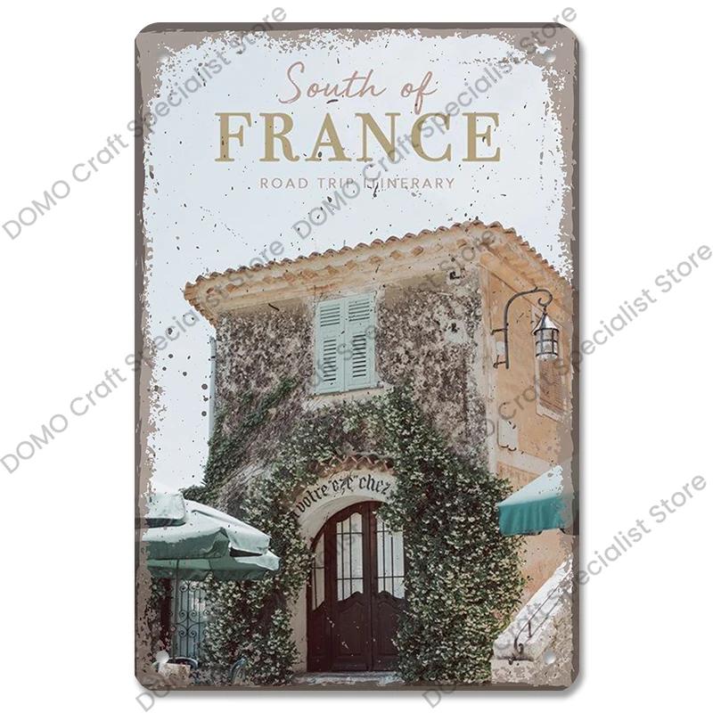 Vintage Paris City of Love Bastille Day Metal Tin Sign  French Wall Decor for Cafe Living Room Home  Retro Poster Plaque for Uni