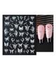Colorful Butterfly Laser Manicure Decor Sliders Relief Engraved 5D Embossed Nail Stickers Nail Art Sticker Decal