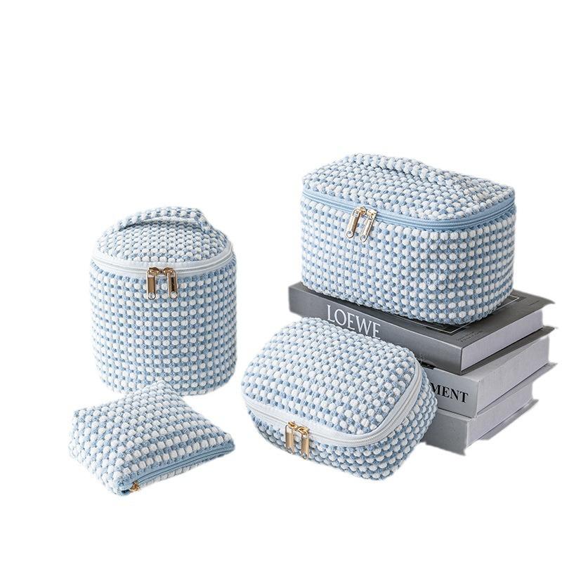 Corduroy Cosmetic Bag Travel Portable Lipstick Bag Organizer Handheld Washable Cosmetic Bag