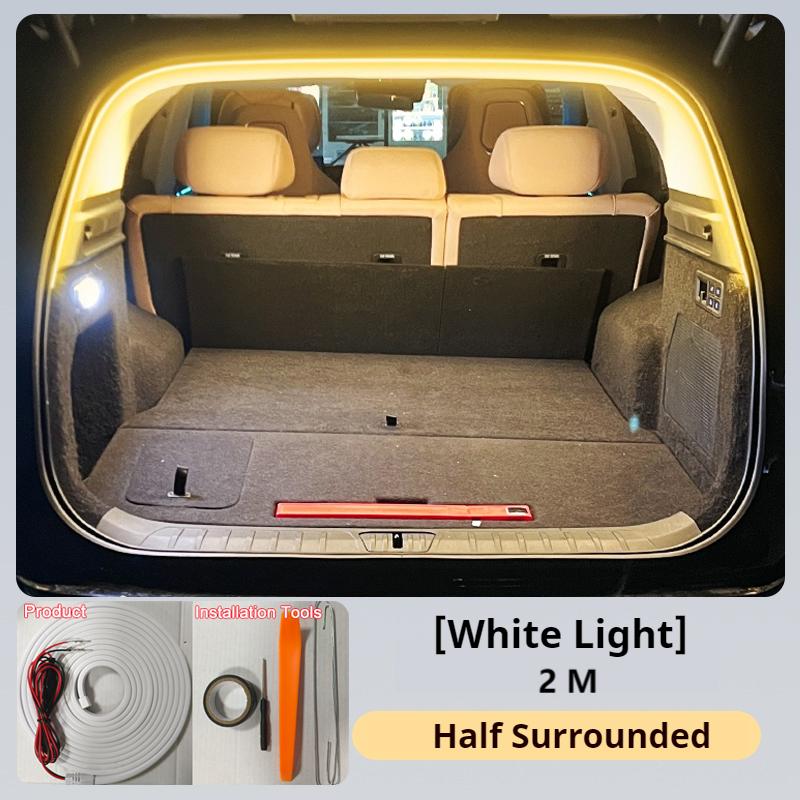 Светодиодная полоса для подсветки заднего багажника, декоративная полоса лампы для interior багажника, подходит для Jeep Grand Cherokee, аксессуары для interior автомобиля Warm Color-2M