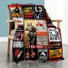 Dirt Bike Motocross Theme Customize Your Name Home Blankets Comfortable Soft Lightweight Multiseasonal Blanket For Picnics Sofas Offices Beds Living