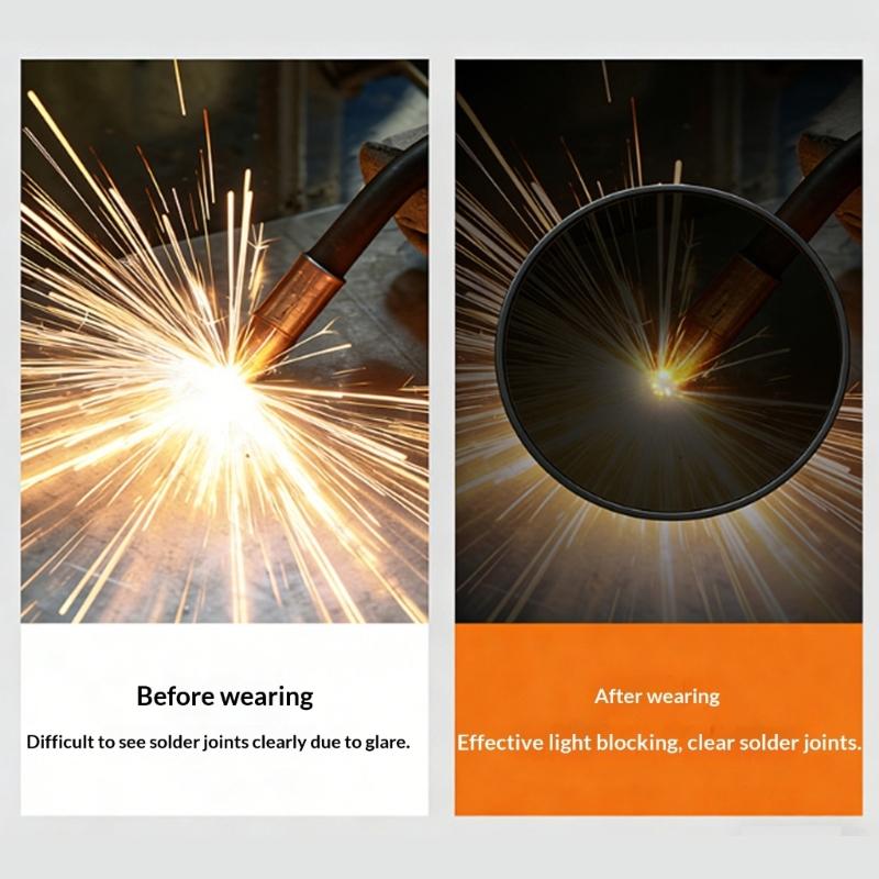 Ergonomic Welding Goggles Protective Eyewears Providing Clarity Full Spectrum Radiation Defense For Industrial Tasks