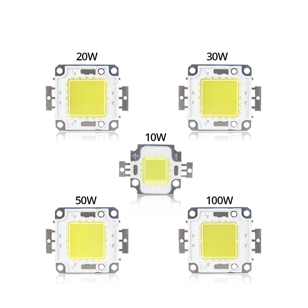 10W 20W 30W 50W 100W White/Warm White LED Chip DC 12V 36V COB Integrated High Power Lamp Beads DIY Floodlight Spotlight Bulb