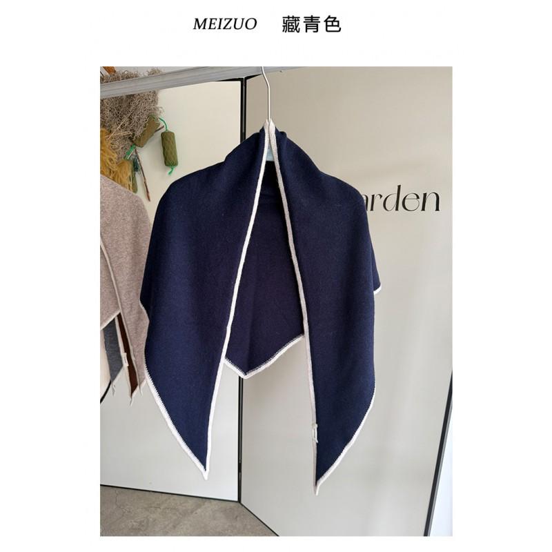Womens Wool Shawl Scarf Hybrid Wrap Pure Solid Color Warm Winter Accessory OL Style 175cm Length