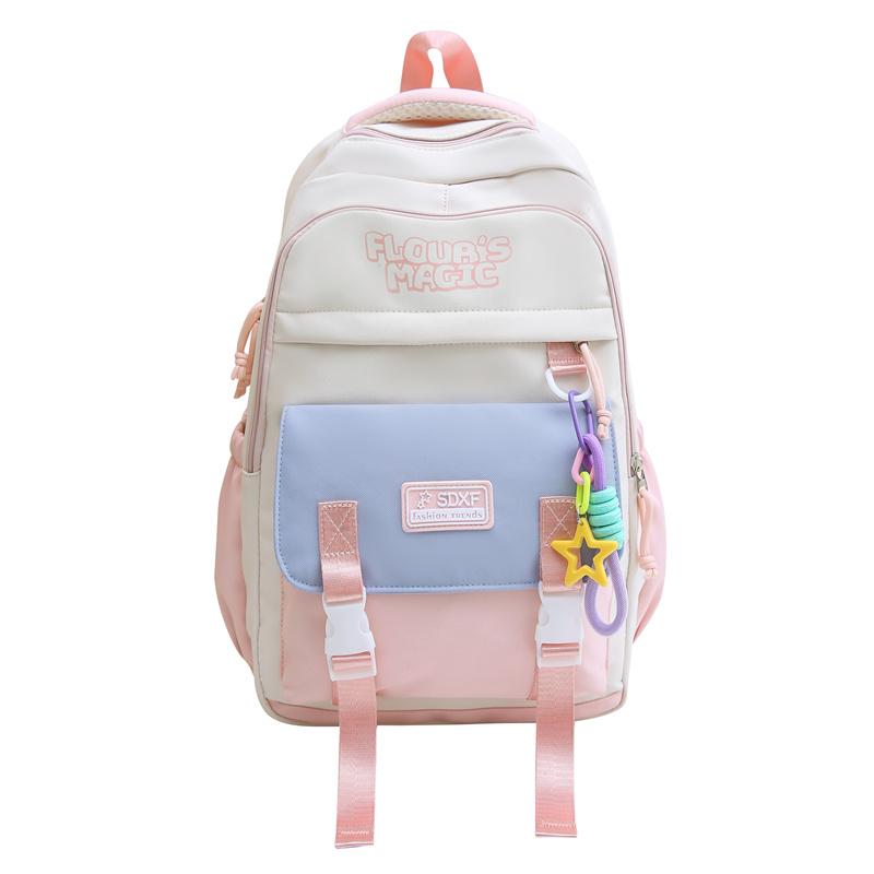 Рюкзак с цветными блоками большой вместимости — фото 22