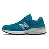 New Balance 990v4 מיוצר בארה"ב כחול אגם נעלי ספורט לנשים כסף W990LB4