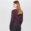Damen Retro V-Ausschnitt Langarm Stricktop