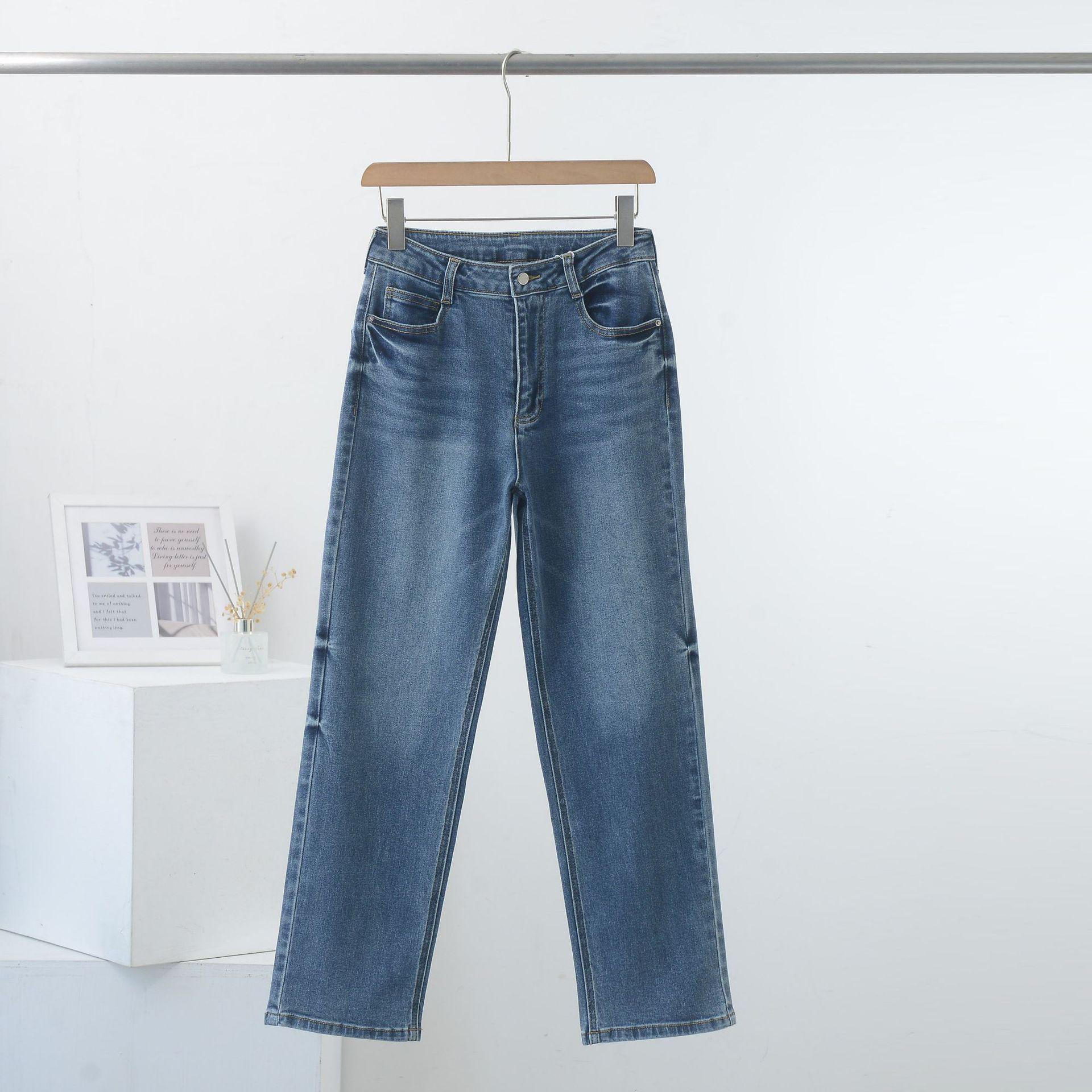 

Jiangnan JN Women s 2026 Straight Leg Nine-Point Jeans 28 синий