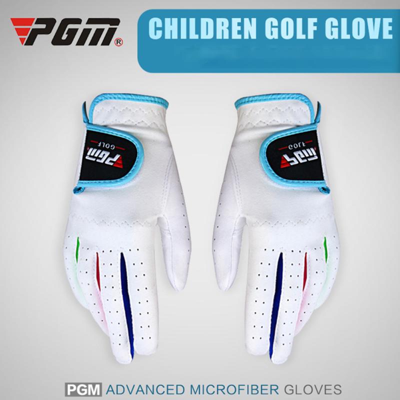 1 çift Çocuk Unisex Golf Eldiveni Nefes Alabilir Sol/Sağ El Kaymaz Eldiven