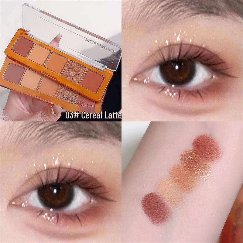 

Палетка теней для век и хайлайтера RichBear Iridescent Five-Color - Мерцающие Земляные Оттенки и Матовые Финиши