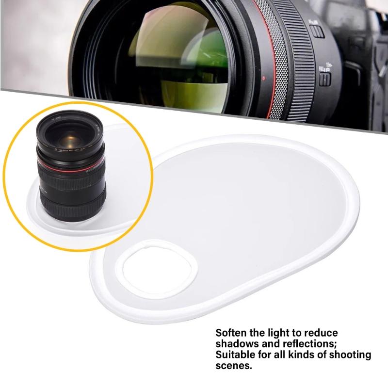 Foldable Photography Flashes Lens Diffuser Reflector, 30cm White Soft Light Cloth Softbox for Natural Photography