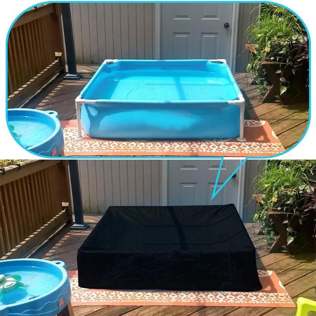 Rectangular Pool Cover For Swimming Pool Oxford Cloth With Drawstring Furniture Cover Outdoor Waterproof UV Resistant Cover
