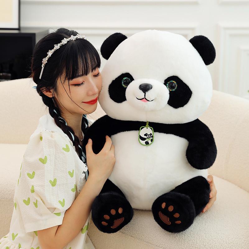 Beibei Cartoon Panda Simulation Soft Plush Toy Stuffed Animal Doll Sleeping Gift