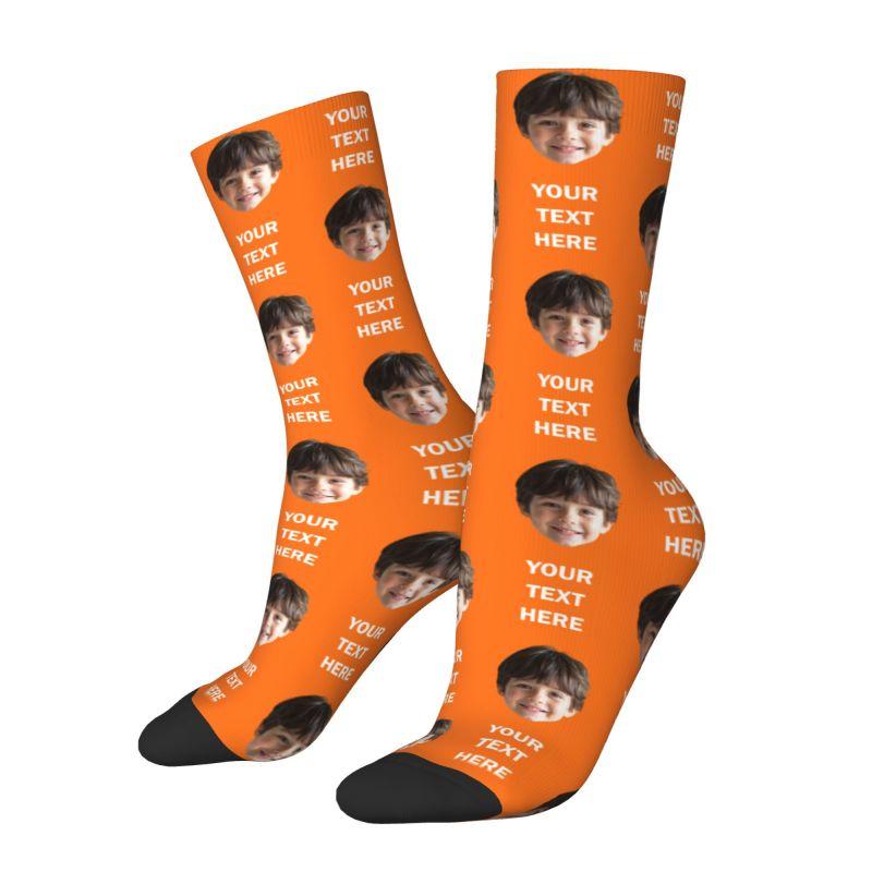 Personalized Photo Text Custom Men Women Crew Socks Unisex Cool 3D Printing Dress Socks One Size