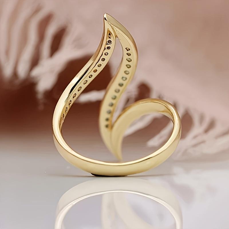 1PC Fashion High-end Design Ring, Popular Party Micro-inlaid Jewelry Women