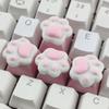 1/4Pcs Lovely Cat Claw Keycaps Cross Axis Key Cap Pink White Cartoon DIY Decoration For Mechanical Keyboard Arrow Keys