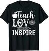 Teach Love Inspire Retro Teacher Kids Back To School T Shirt