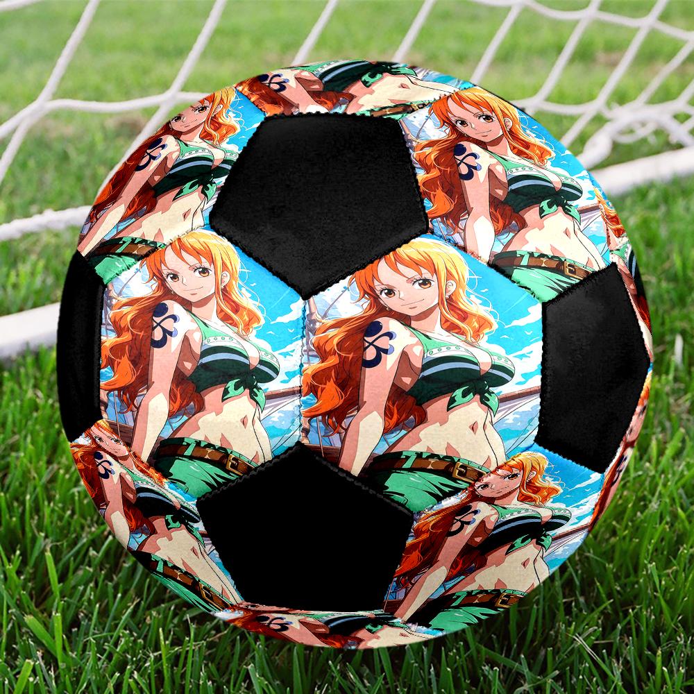 1pc ONE PIECE Nami Football Soccer Ball Size 5 Indoor Soccer Ball Fashion Colorful Backyard Game -Great For Sports Fans Gift HE32