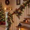 Red Christmas Berry Artificial Holly Leaves 180 Cm DIY Vine Wreath Home Decoration Garland Party