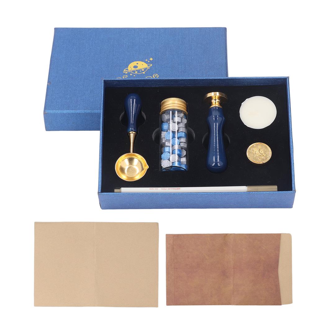 Siegelwachs-Stempel-Set, verträumtes, exquisites Muster, Ersatz-Siegelwachs-Buchstaben-Set mit Wachsperlen