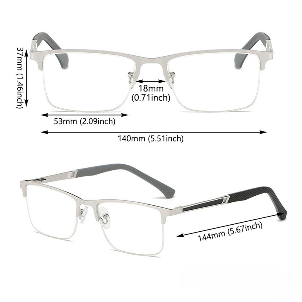 Ochelari de lectură Ochelari de lectură pentru afaceri Lentile de lectură Ramă metalică Ochelari optici anti lumină albastră pentru prezbiopie cu clasă