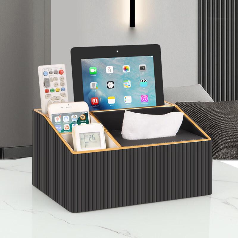 Yuzhuxun White Leather Multi-functional Tissue & Storage Box