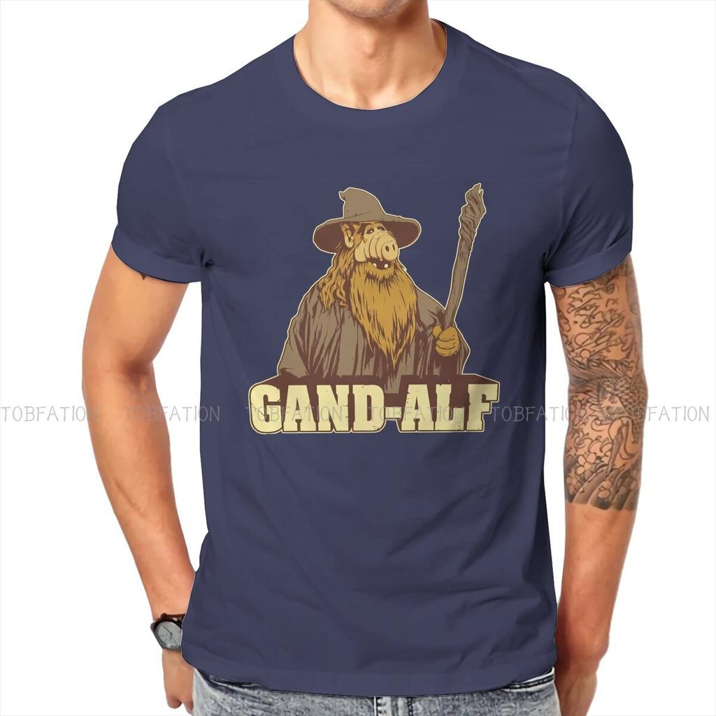 Gand ALF Animated Series Tops Graphic Crewneck Short Sleeve Man Women T-shirt 100% Cotton Gift Men Clothes Casual Unisex Tshirt