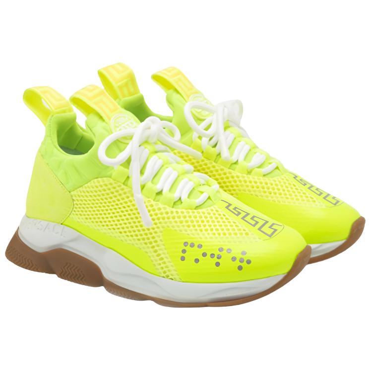 Versace Cross Chainer Neon Yellow Gum Women Sneakers DSR857G-D23TG-DF2