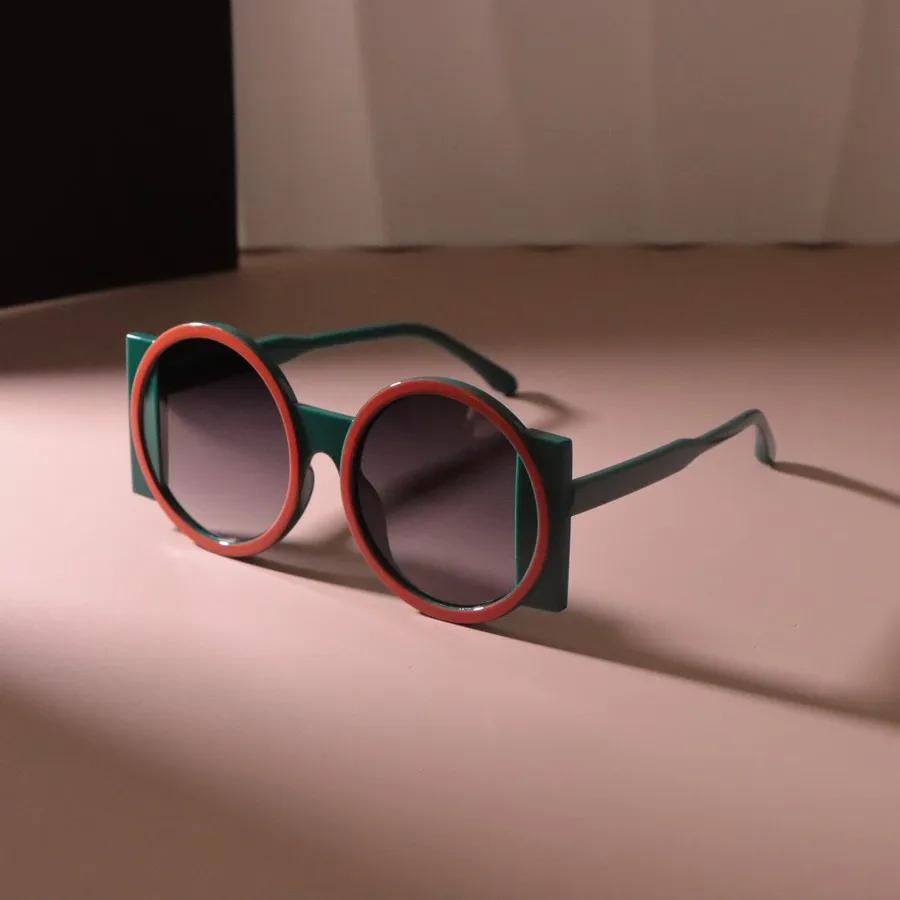 Casual Big Frame Round Sunglasses Women Men Sun Glasses Female Mirror Colors Designer Brand Fashion Luxurious Eyewear